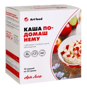 Каша По-домашнему с яблоками и льняной мукой