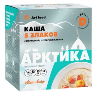 Каша «Арктика» с морошкой, цетрарией и льном