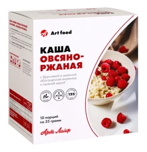 Каша Овсяно-ржаная с брусникой и малиной