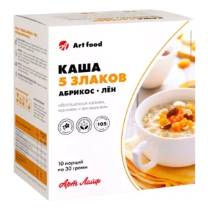 Каша 5 злаков с абрикосом и льном