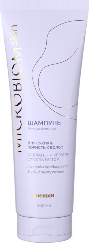 Шампунь для сухих и пористых волос МICROBIOM SKIN